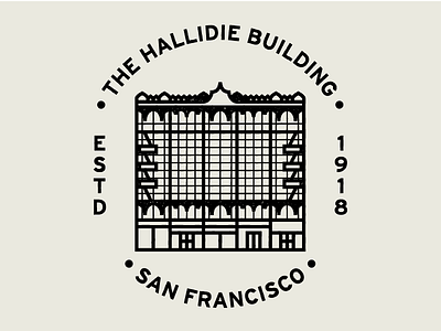 Hallidie Building architecture building francisco hallidie print san screen stamp texture
