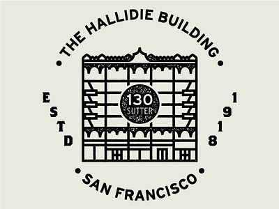 Hallidie Building Logo V02 architecture building distressed francisco hallidie print san screen stamp street
