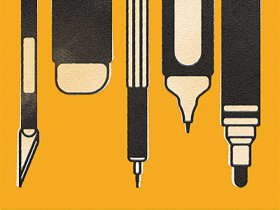 Name These Tools analog designer illustration marker pencil photoshop print screen tools