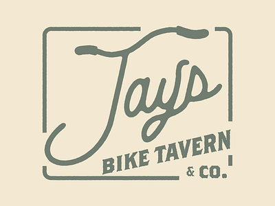 Custom Type Creation – Jays Bike Tavern & Co. bicycle bike graphic icon logo retro tavern typography vintage