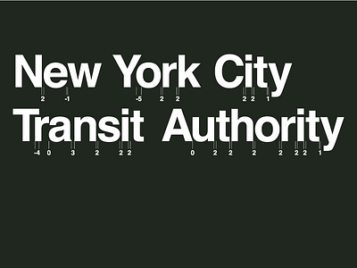 The King of Kerning city kerning manual new spacing standards subway system vignelli visual york