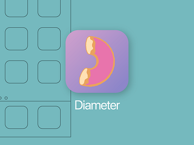 2017 Daily UI #005 // App Icon 005 app daily design diameter donut gradient icon interface ui user