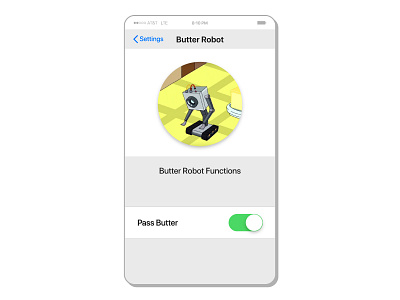 2017 Daily UI #007 // Settings 007 and butter daily design interface morty rick robot settings ui user