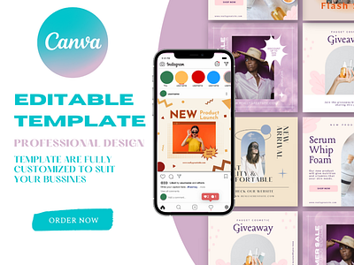 Canva Instagram templates 3d animation app branding design graphic design icon illustration logo motion graphics typography ui ux vector