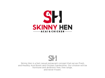 Skinny Hen - Perspective Logo branding logo