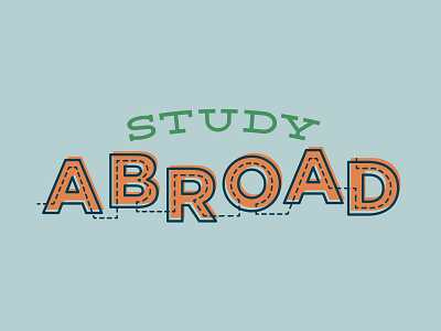 Study Abroad education logo typography
