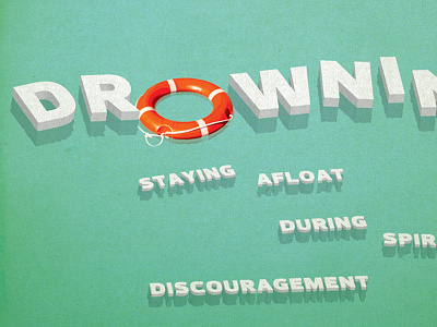 Drowning Illustration drowning illustration typography