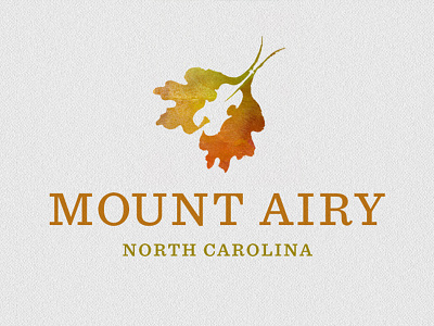 Mount Airy, North Carolina Logo autumn leaves logo mount airy north carolina