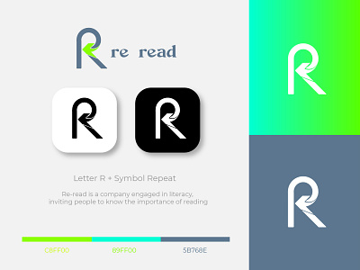 Re-read branding graphic design logo