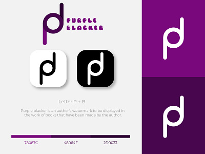 Purple Blacker Logo branding graphic design logo