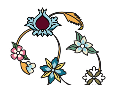 Digital Illustration Rumi Motifs branding design graphic design illustration logo