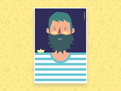 Sea you later craft hypebang illustration interactive portrait poster sea ship sicily trapani yellow