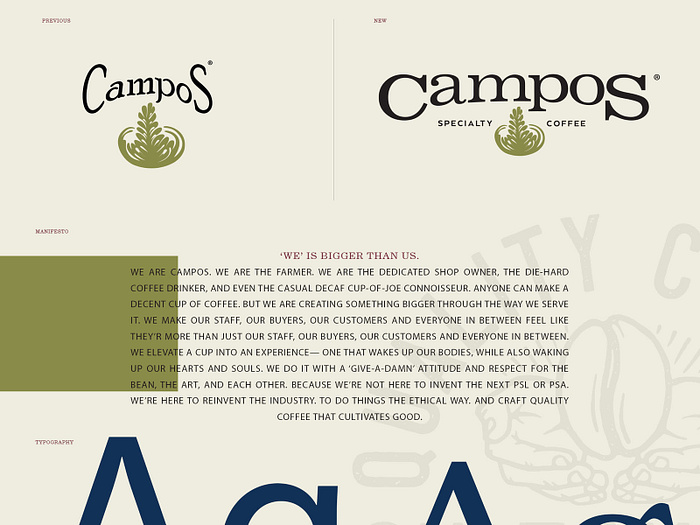 Campos Coffee Rebrand by Kit Nordfelt for Super Top Secret on Dribbble