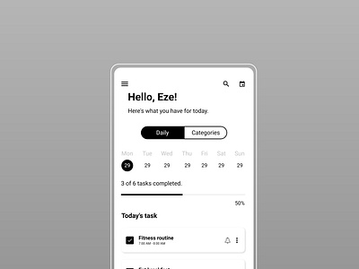 To-do list UI mobile design