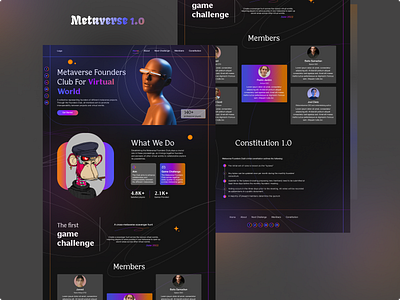 Metaverse Website Landing Page landing page metaverse product design ui web design