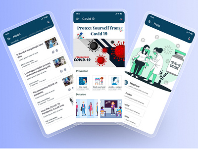 Covid 19 appdesign clen corona virs covid health health care mobile movile app design ui ui design user interface ux ux design