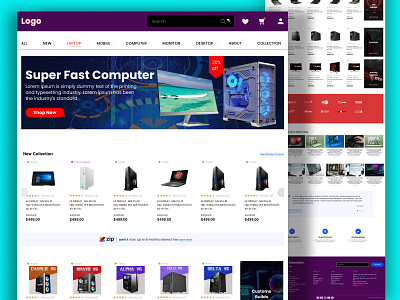 e-commerce landing page website Design