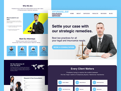 Lawyer & Attorney Landing page Design