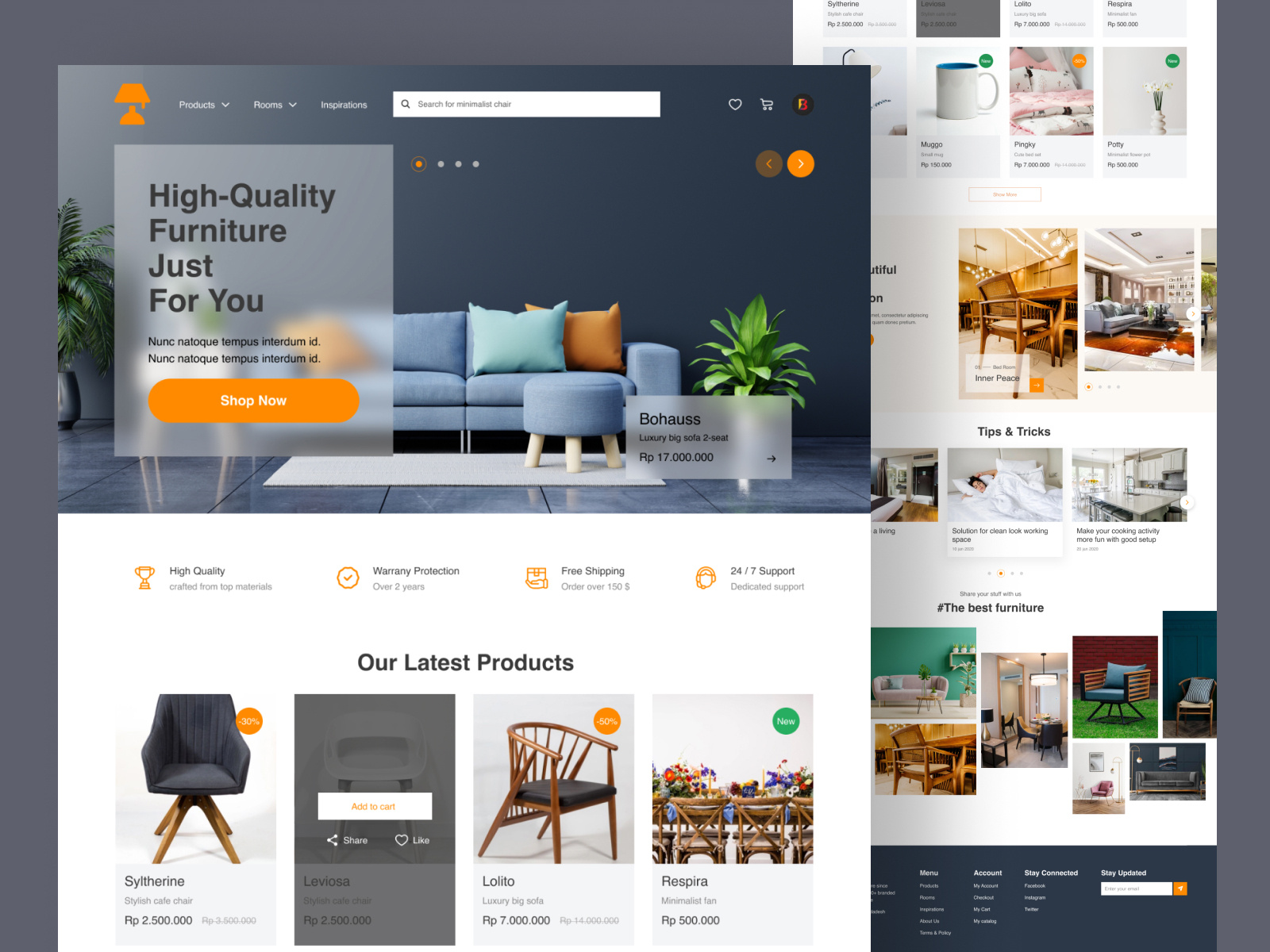 Furniture Shop Landing Page by MD ABDUL BASHIR on Dribbble