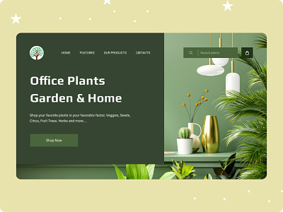 Plant's ecommerce's Landing page website branding dashboard design home home page home page design landing landing page design product page product page design ui ui design user experience user interface ux ux design web web site design website