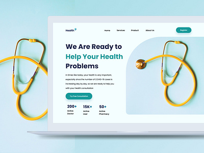Health Website landing page design clean counseling landing landing page serif simple slab slabdsgn space typography website white space