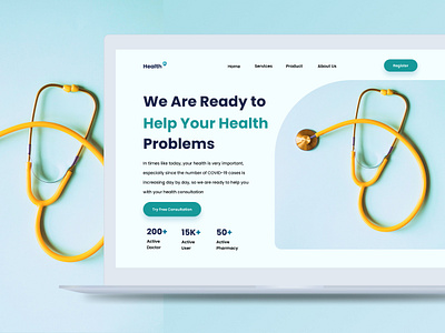 Health Website landing page design