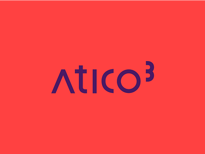 Atico3 logo agency branding logo purple red