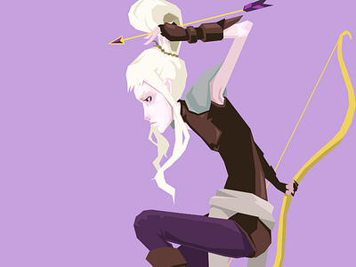 White Archer - Towerfall Fan Art archer character fanart lowpoly pinup towerfall white