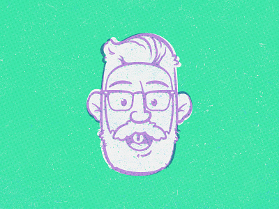 Grainstorm Michael beard face illustration portrait vector