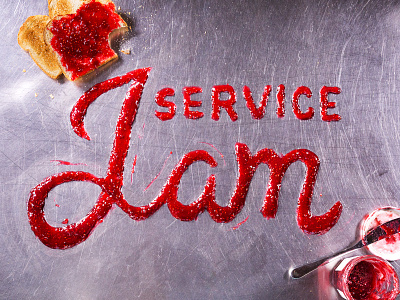 Service Jam calligraphy food food lettering food type global service jam hand lettering hand type jam jelly lettering script toast typography