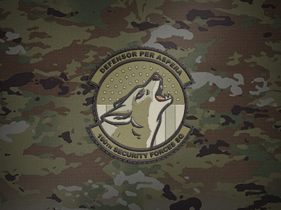 Subdued Unit Patch air force camouflage coyote illustration patch subdued