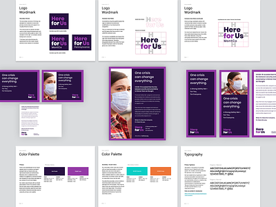 Campaign Visual Identity - Here For Us, MontCo branding campaign branding collateral design design graphic design logo design strategy visual identity