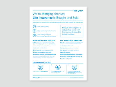 Marketing One-Pager for Insurance Brokers design fintech layout marketing collateral page layout univers typeface