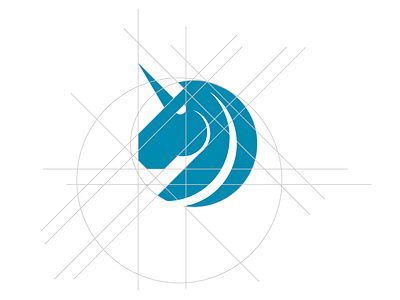 Logo Exploration geometry horse illustration line art logo unicorn