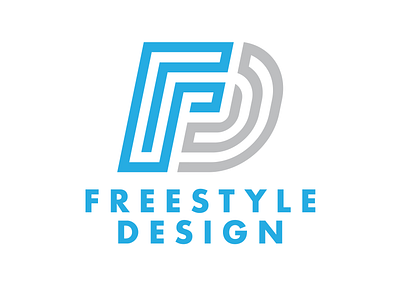 Freestyle Design Logo aaron draplin aaron james draplin blue clean concrete design freestyle futura geometry illusrator illustration logo logo design silver simple thick stroke