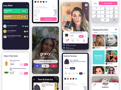 Gravy App UI android checkout ecommerce gravy ios live pink shopping shopping app ui