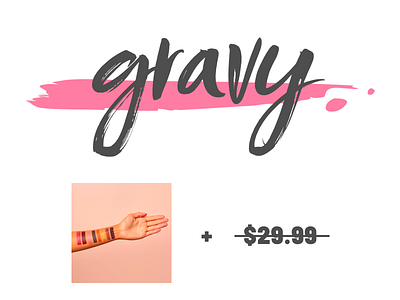 Gravy Logo Redesign design gravy illustration logo makeup paint paint stroke pink script shopping