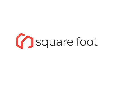 Square Foot Logo Exercise branding design home home inspection illustration logo simple typography vector