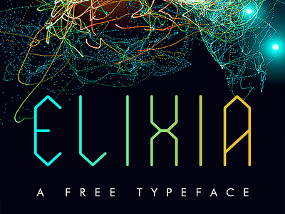 Hello, Dribbble! display first shot font free futuristic graphic design hexagon modern sans serif type typeface typography