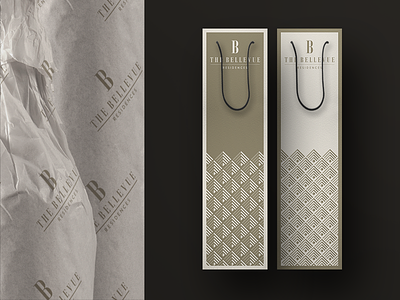 The Bellevue Residences branding design gold hotel identity illustration logo mark packaging type typography visual identity