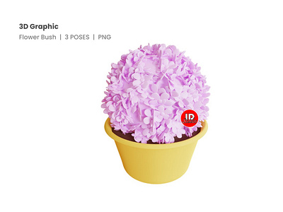 3D Graphic Flower Bush