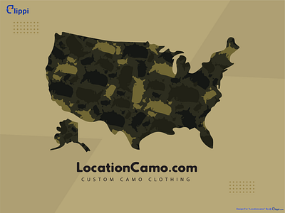 Green USA Map Pattern Designed For Locationcamo.com app branding design icon illustration logo typography ui ux vector
