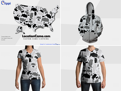 Seamless Pattern of Black Map of USA - Clothing Patterns