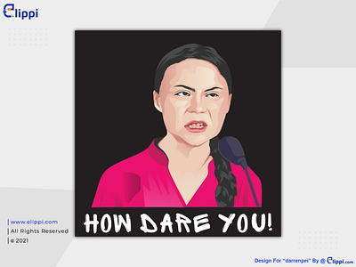 "How Dare You" Illustration Done For darrenpei character illustration graphic design illustration ladies illustration portrait of girl vector portrait