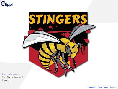 Stingers Mascot Logo Designed For Client