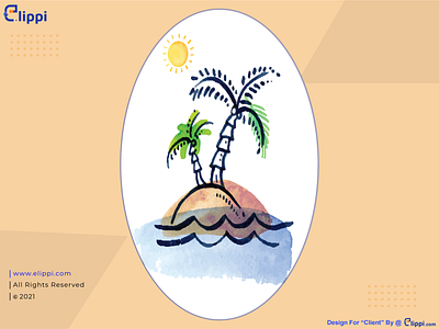 Watercolor Palm Tree Illustration Done For Client branding design graphic design illustration need graphic designer palm tree vector watercolor art watercolor design watercolor illustration watercolor palm tree