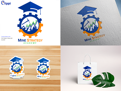 Mine Strategy Academy Combination Mark Logo Design For Client branding combination mark logo combination mark logo designer design graphic design logo design need graphic designer need logo designer