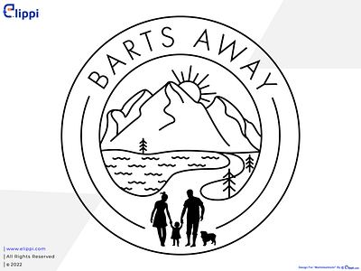 Barts Away Lineart Logo Design For Client branding design graphic design line art logo line art logo designer logo logo design logo designer need graphic designer vector