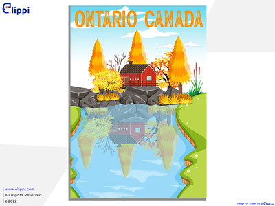 Ontario Canada Illustrated Poster Design For Client