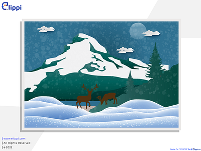Snow Fall Mountain Illustrated Poster Design For Client branding design graphic design need graphic designer need poster poster poster design poster designer poster designing poster designs vector